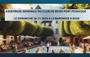 Assemblée générale du club le 24.11.2024